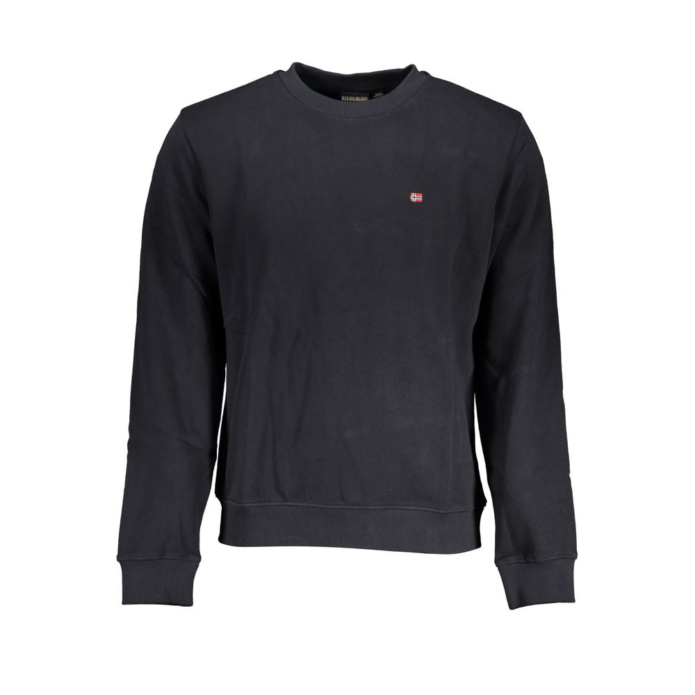 Napapijri – Elegantes, schwarzes, langärmliges Sweatshirt mit Rundhalsausschnitt