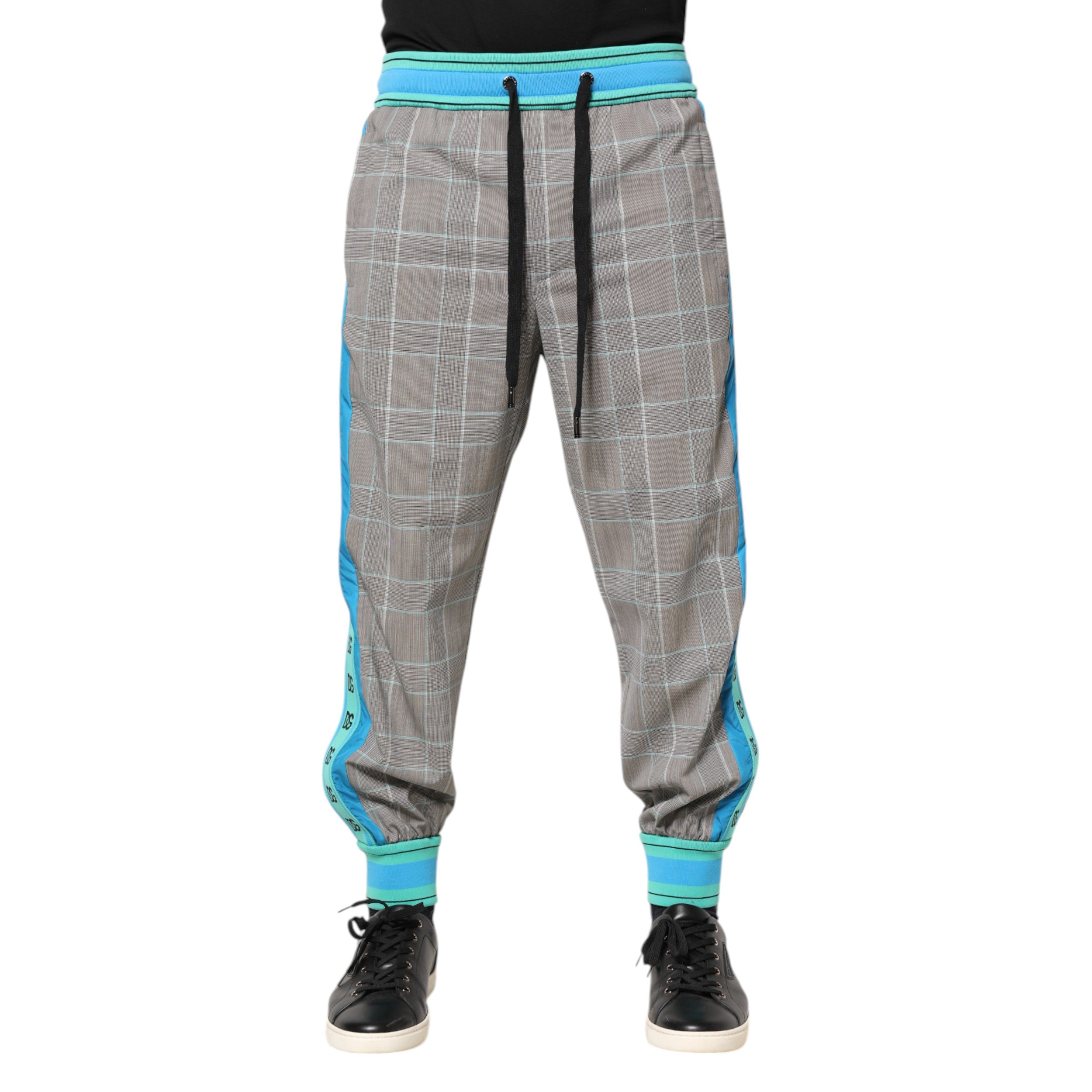 Dolce &amp; Gabbana Pantaloni sport multicolori din bumbac pentru bărbați