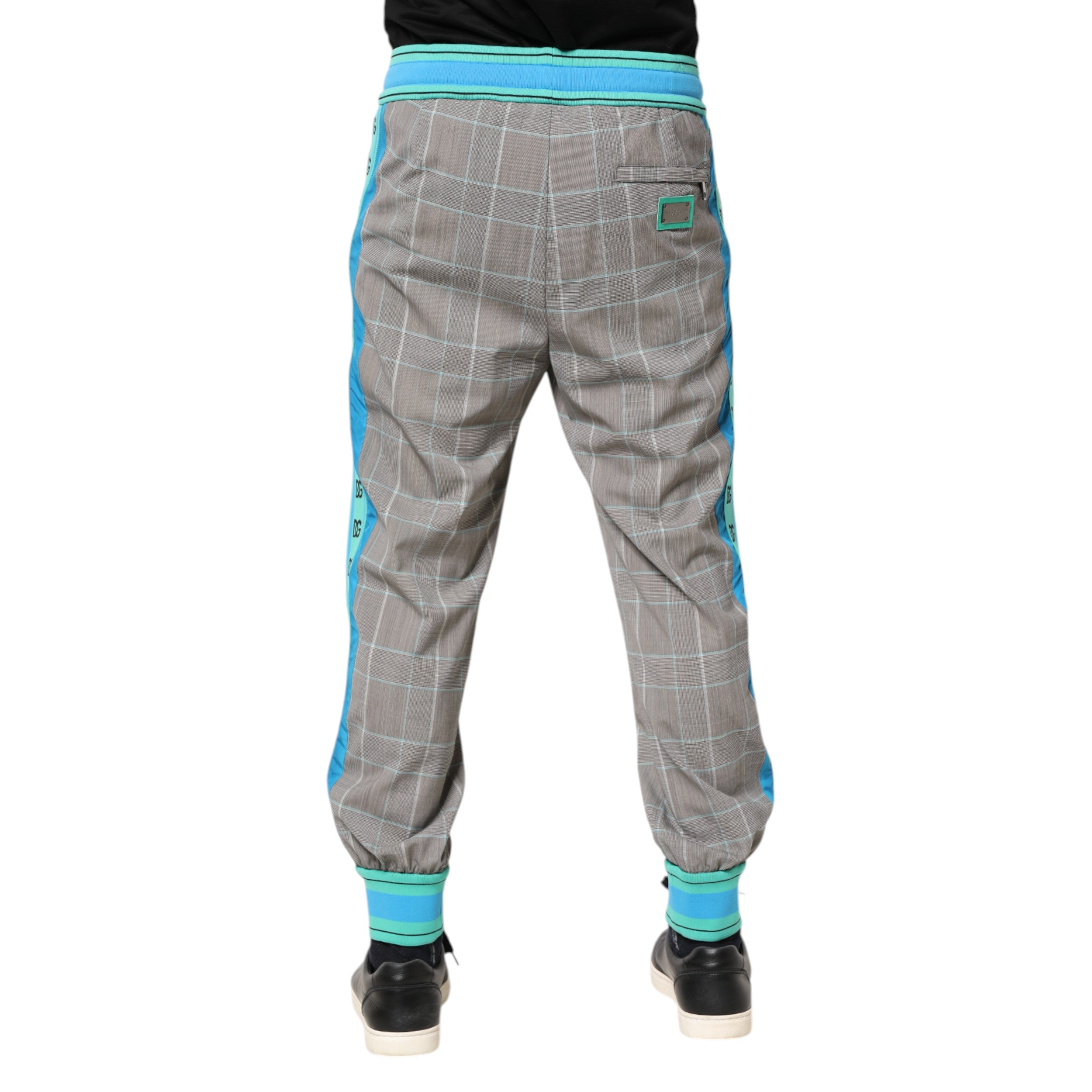 Dolce &amp; Gabbana Pantaloni sport multicolori din bumbac pentru bărbați