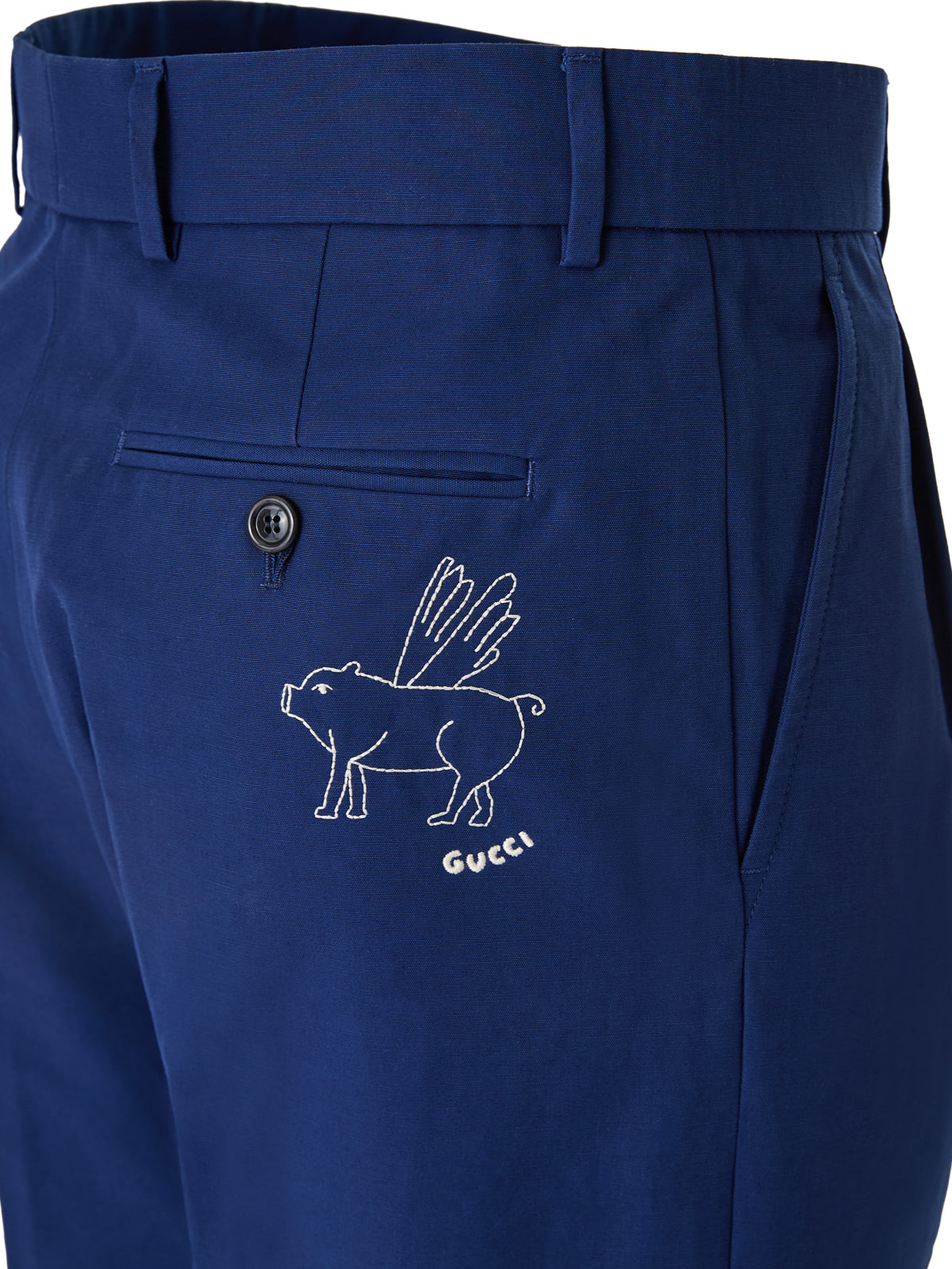 Gucci Blaue klassische Baumwollhose