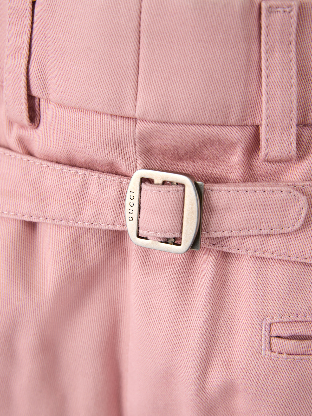 Hellrosa Baumwollhose von Gucci