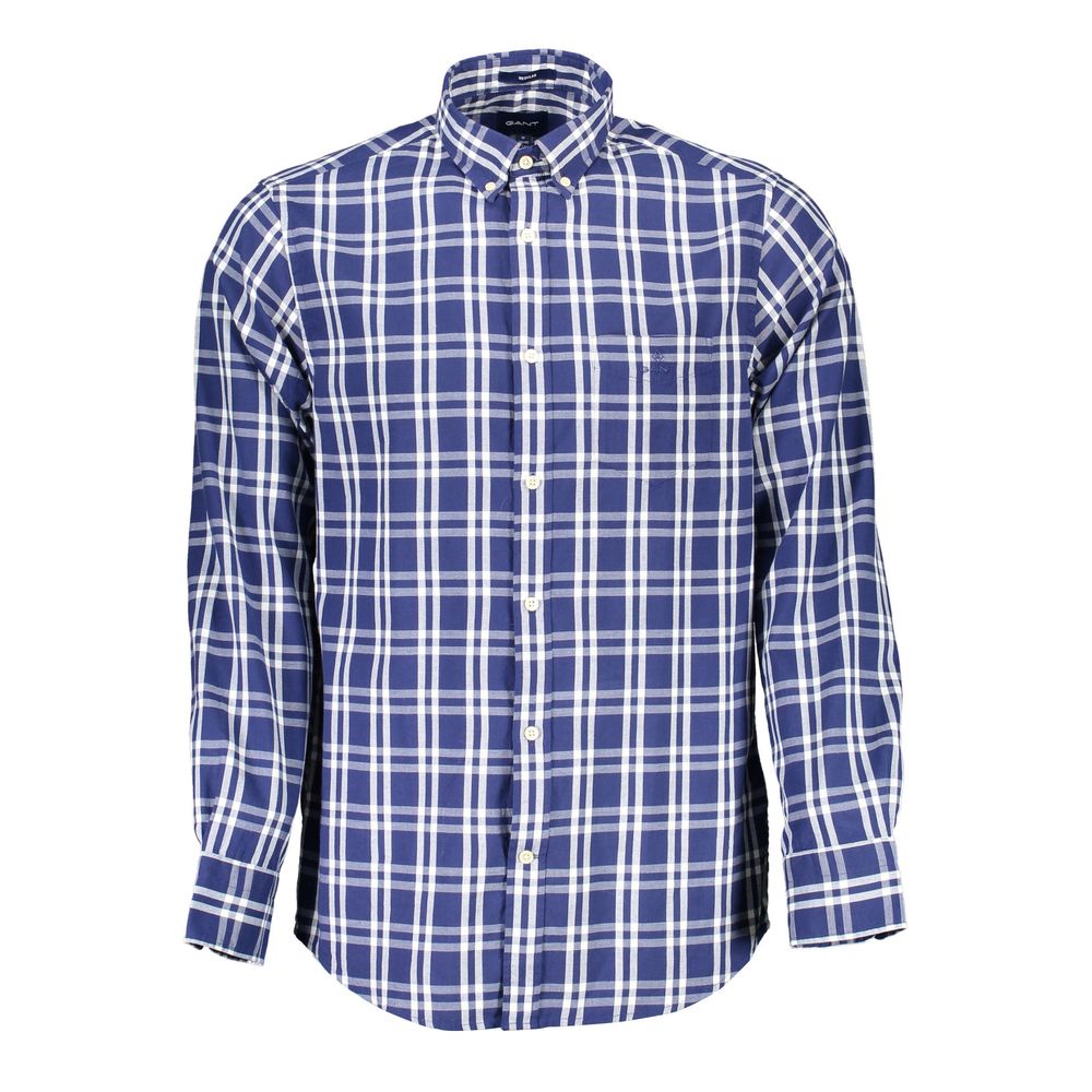 Gant Blaues Herrenhemd aus Baumwolle