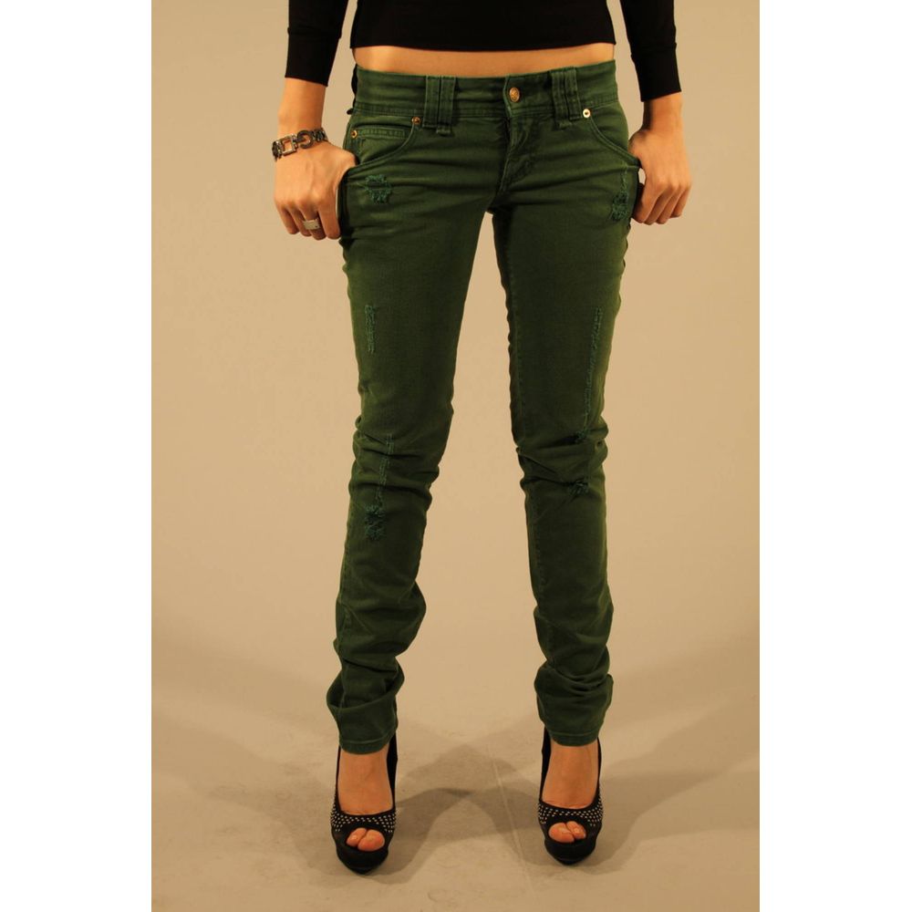 John Galliano Grüne Jeans für Damen aus Baumwolle