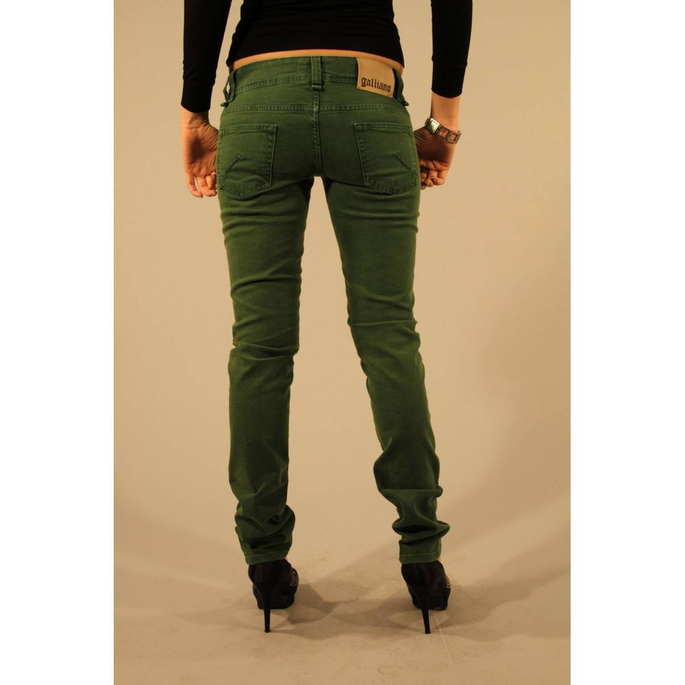 John Galliano Grüne Jeans für Damen aus Baumwolle