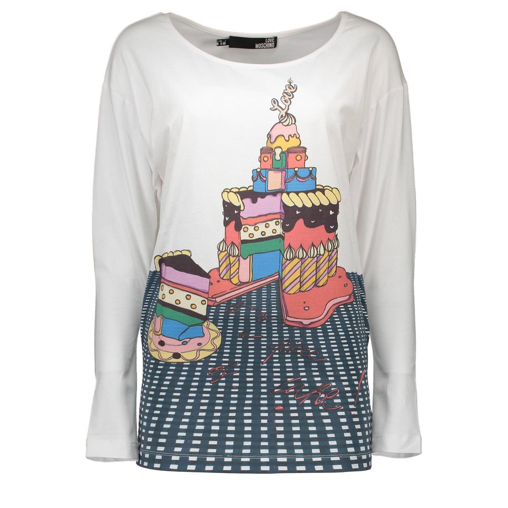 Tricou unisex din bumbac alb Love Moschino