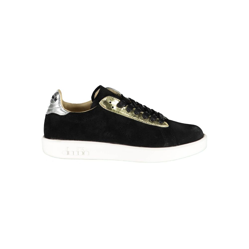 Diadora Damen-Sneaker aus schwarzem Leder