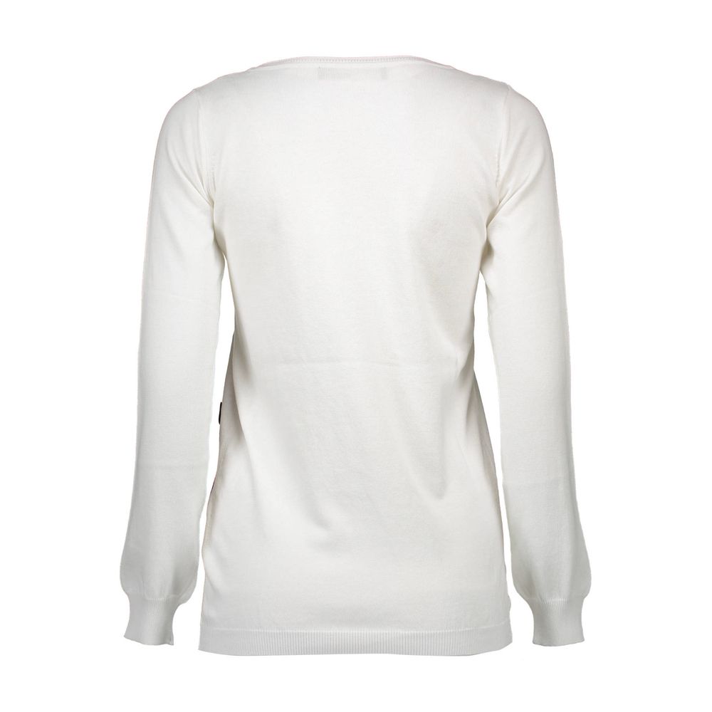 Love Moschino Weißer Pullover für Damen aus anderen Fasern