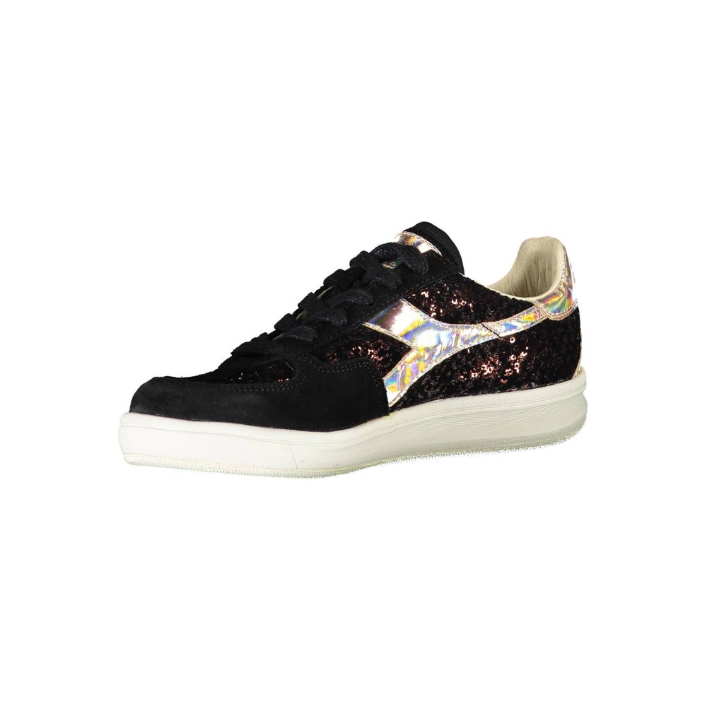Diadora Damen-Sneaker aus schwarzem Leder
