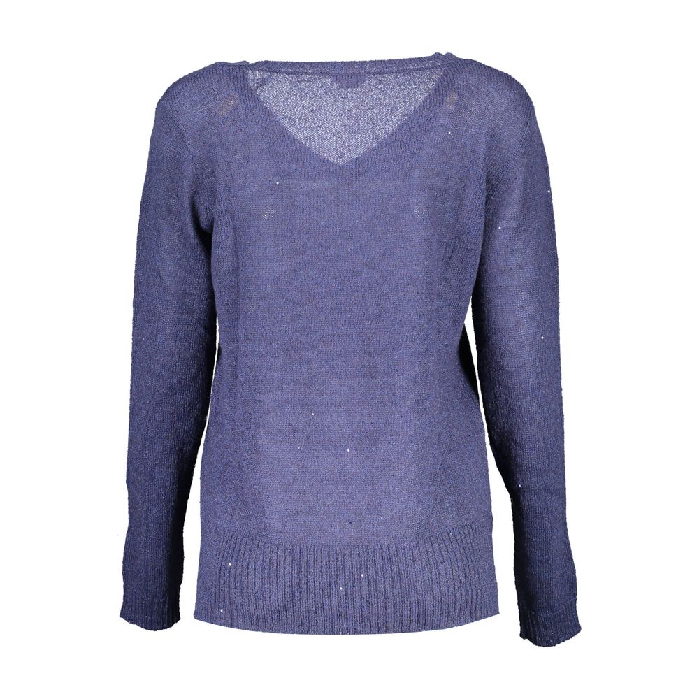 US POLO ASSN. Blauer Acryl-Damenpullover