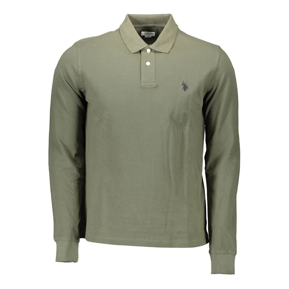 Tricou polo verde din bumbac pentru bărbați US POLO ASSN.