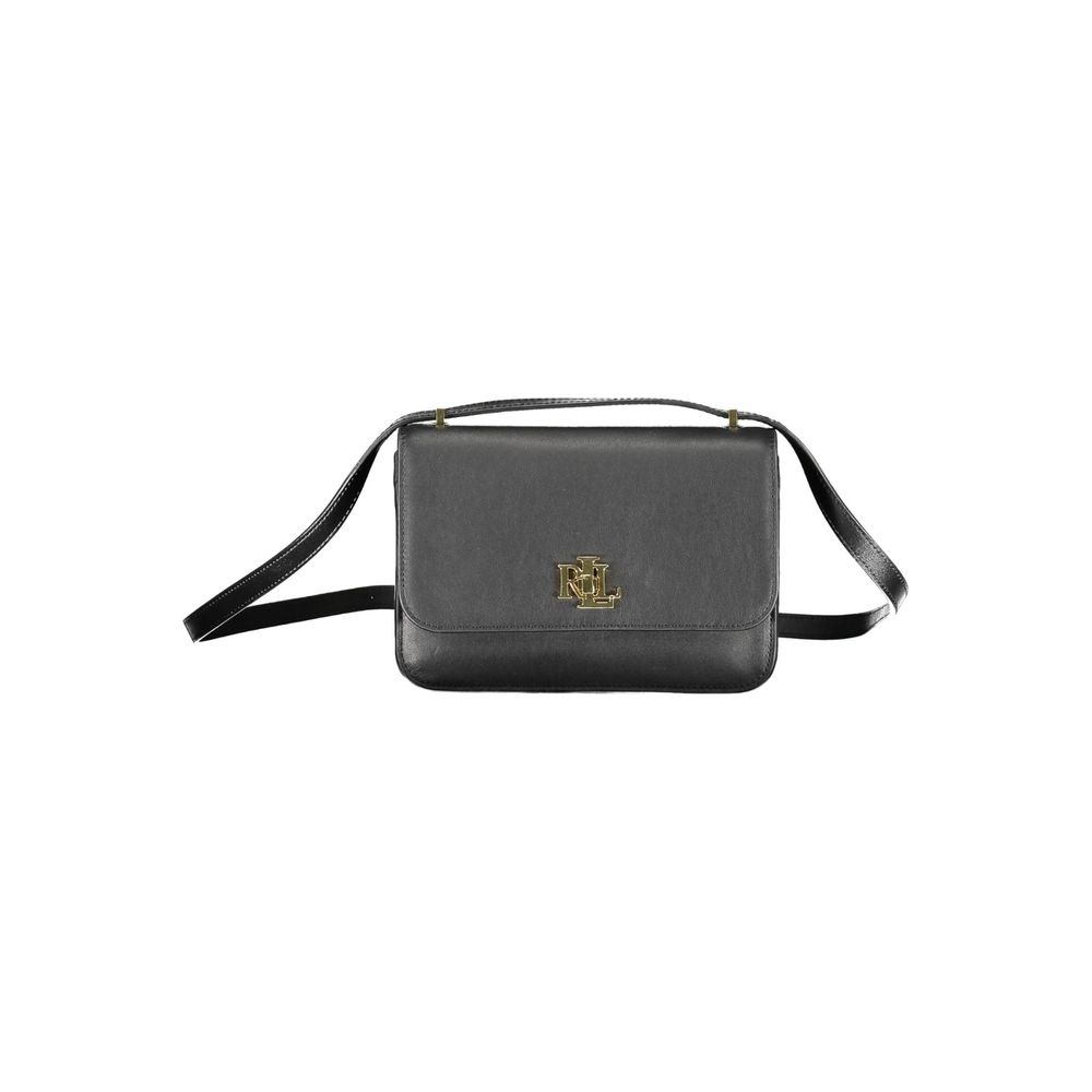 Geantă de mână Ralph Lauren din piele neagră