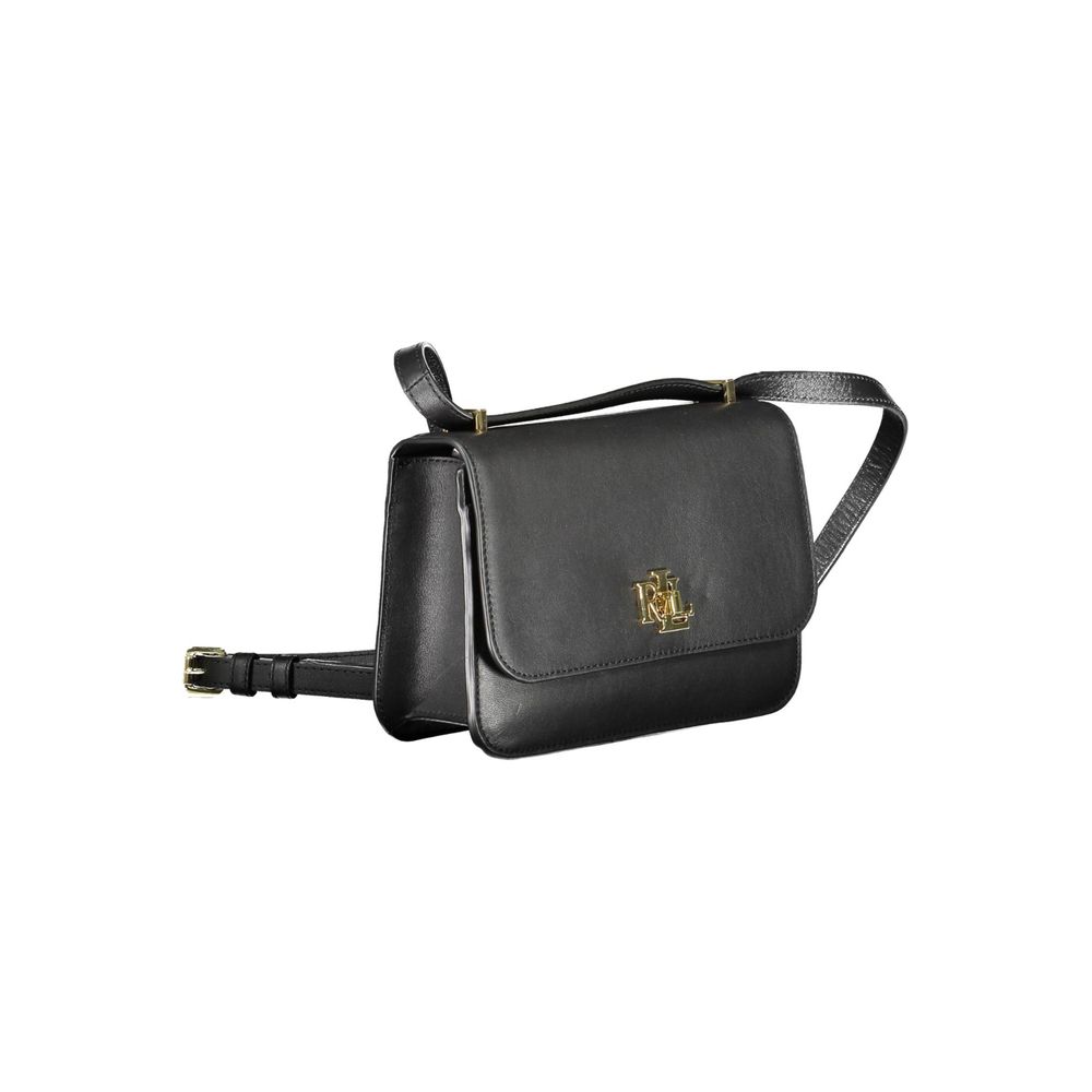 Geantă de mână Ralph Lauren din piele neagră