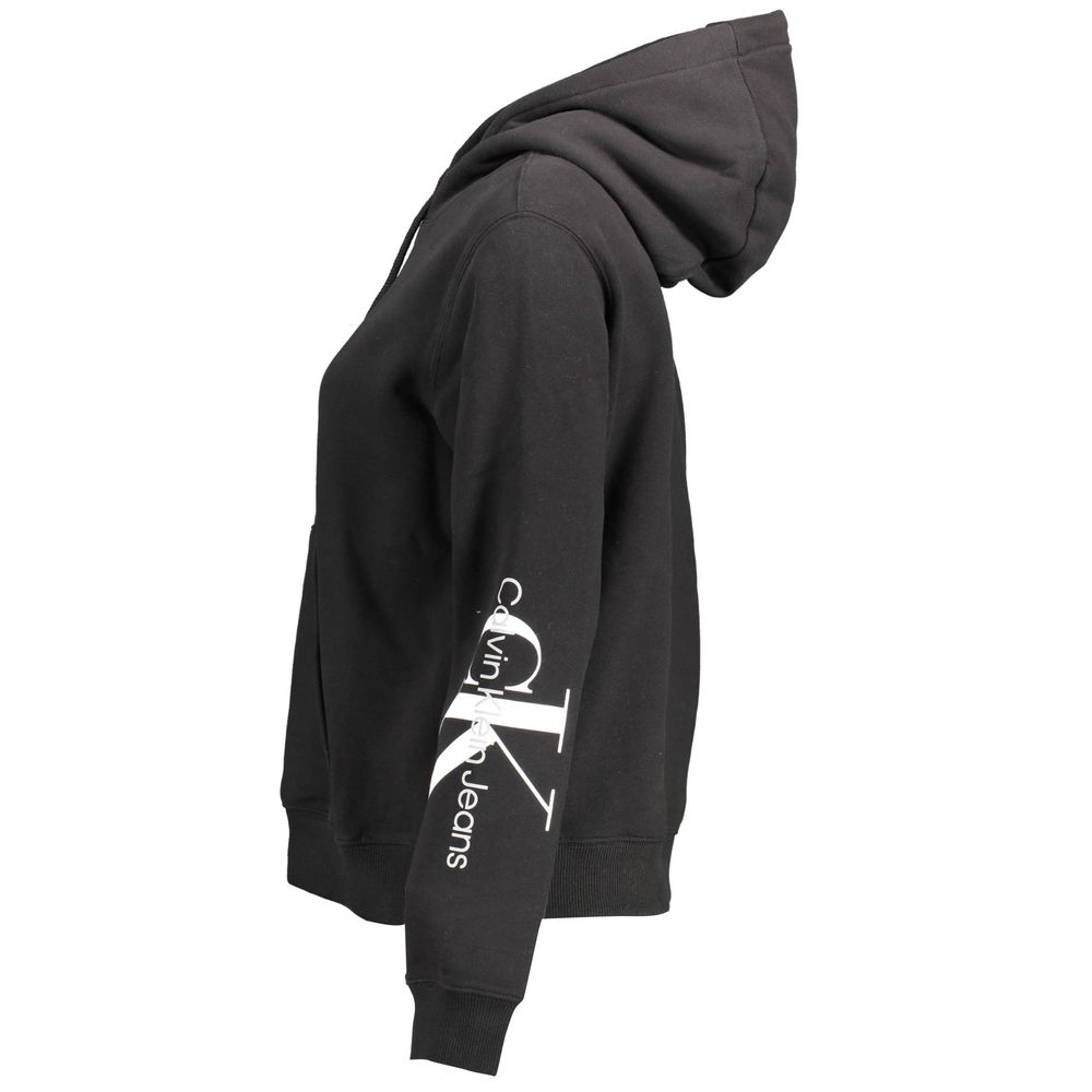 Calvin Klein Damen Sweatshirt aus schwarzer Baumwolle