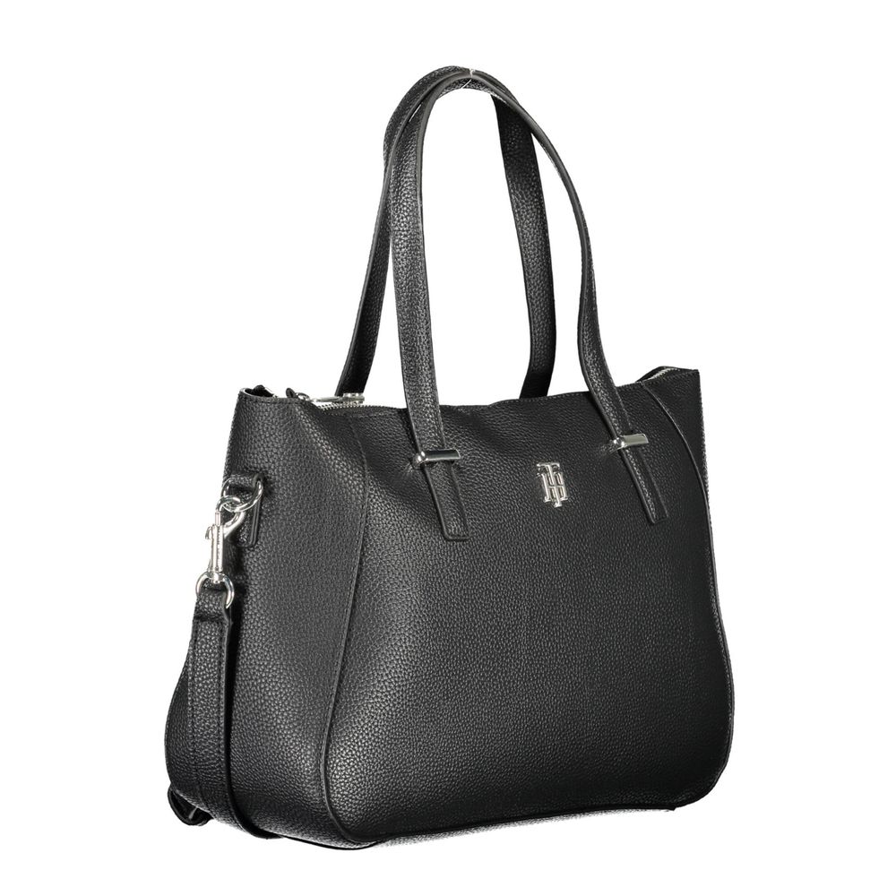 Tommy Hilfiger – Schwarze Handtasche aus Polyethylen für Damen