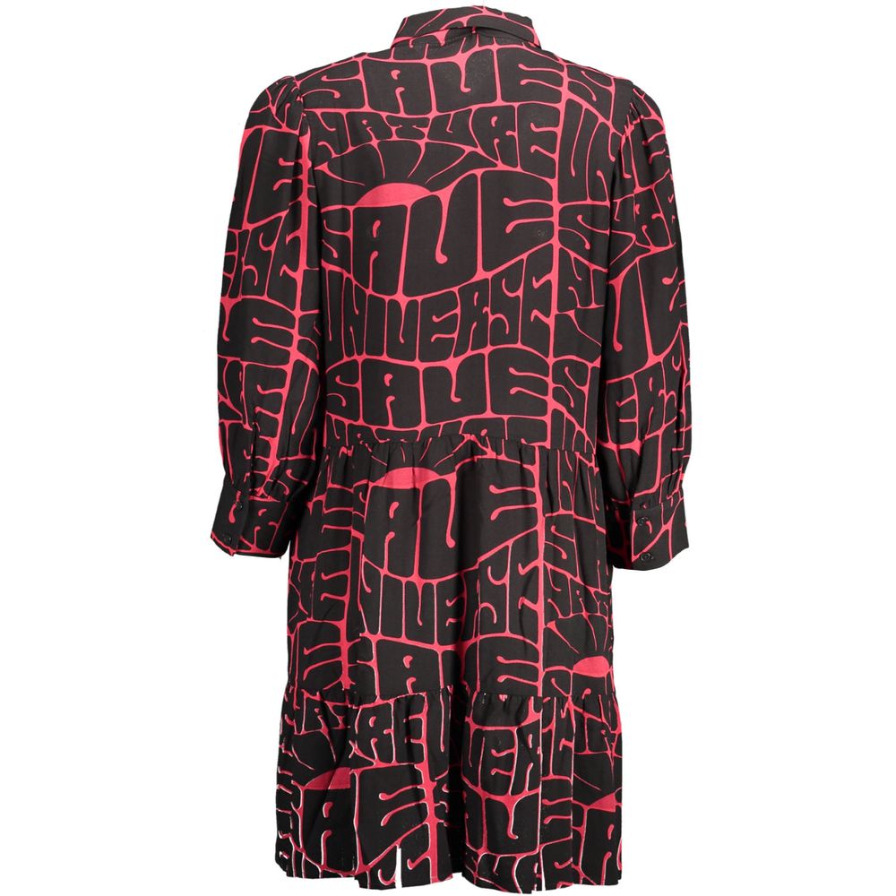 Desigual Schwarzes Viskose-Damenkleid