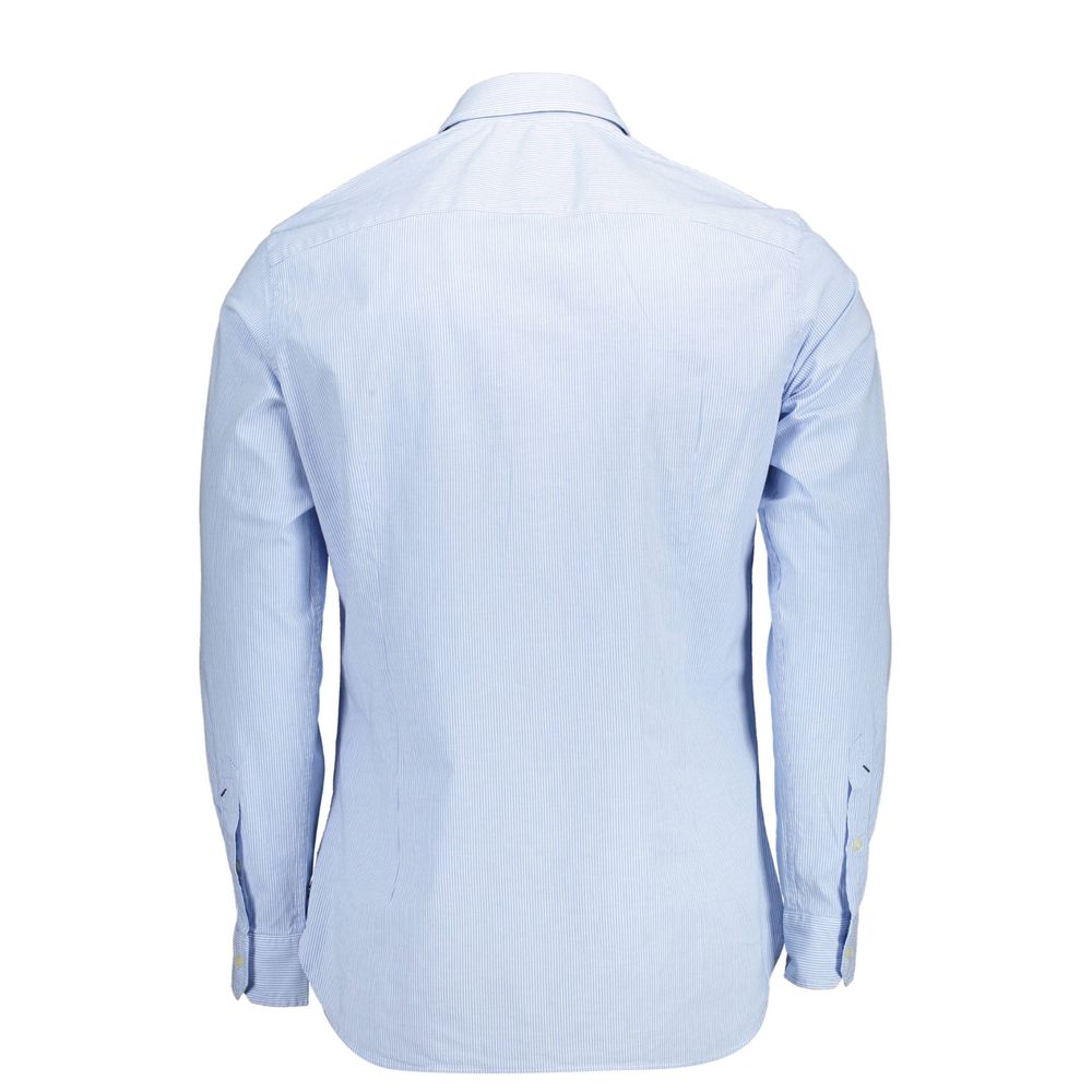 US POLO ASSN. Hellblaues Herrenhemd aus Baumwolle