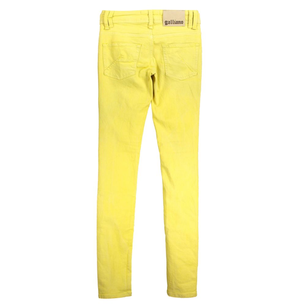 John Galliano – Gelbe Jeans und Hose aus Baumwolle