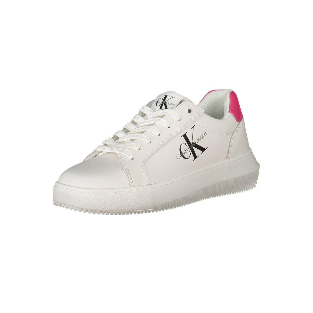 Calvin Klein Damen Sneaker aus weißem Leder