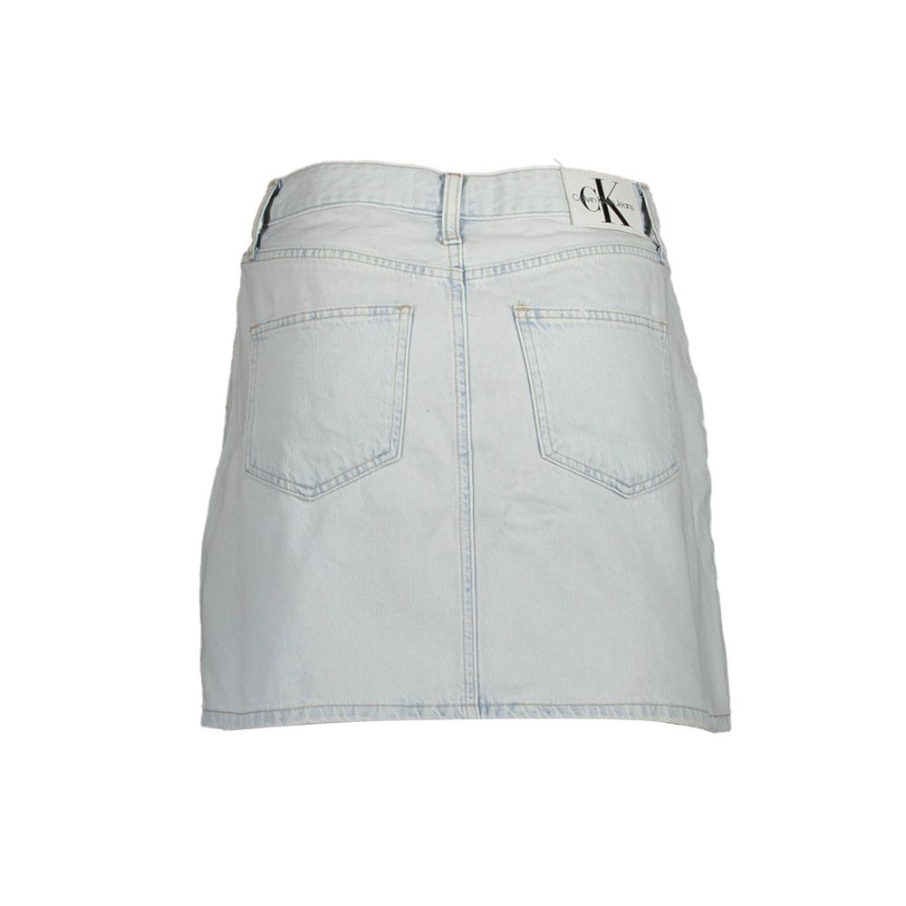 Calvin Klein Hellblauer Baumwollrock für Damen