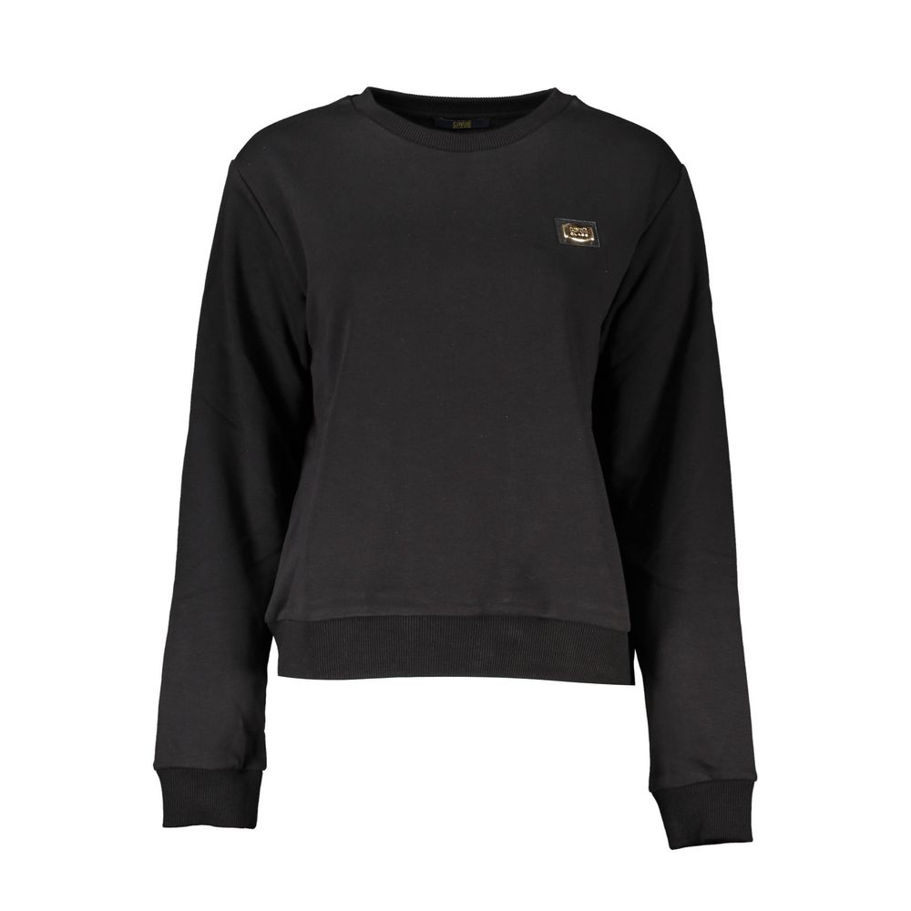 Cavalli Class Schwarzer Baumwollpullover für Damen