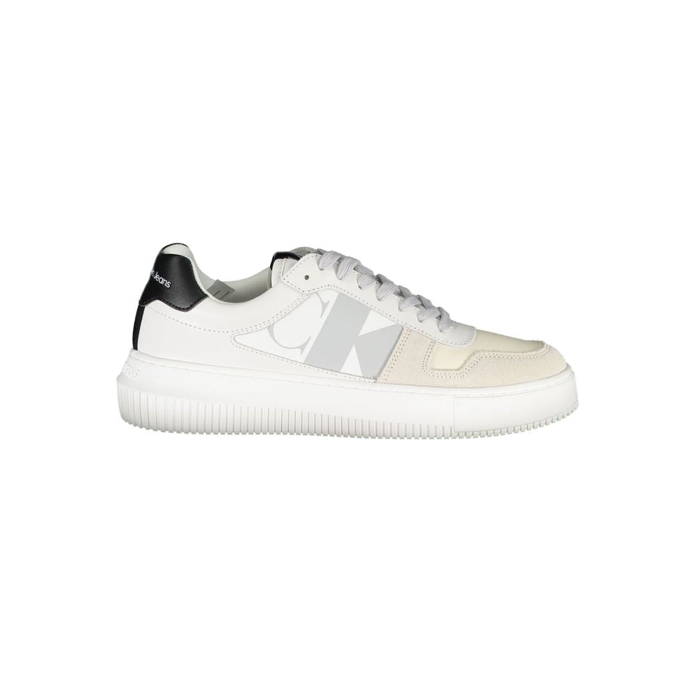 Calvin Klein – Weißer Polyester-Sneaker
