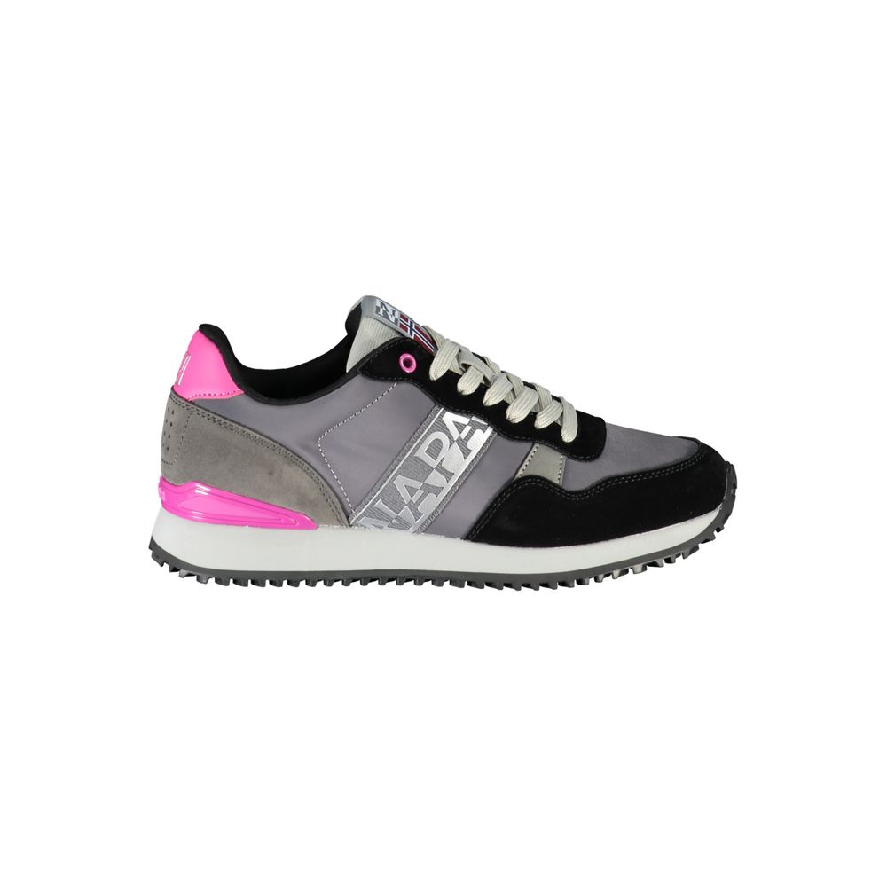 Napapijri – Schicke, graue Schnür-Sneaker mit Kontrast