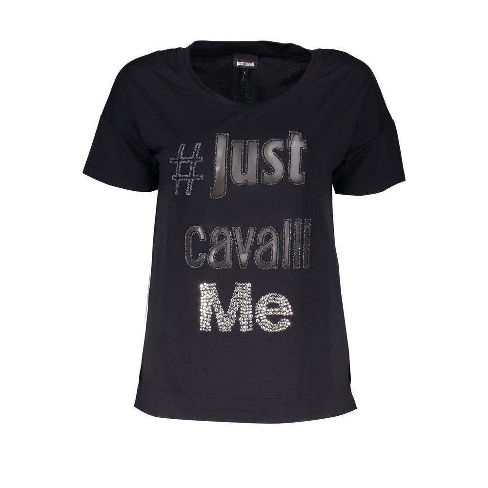 Topuri și tricou din poliester negru Just Cavalli