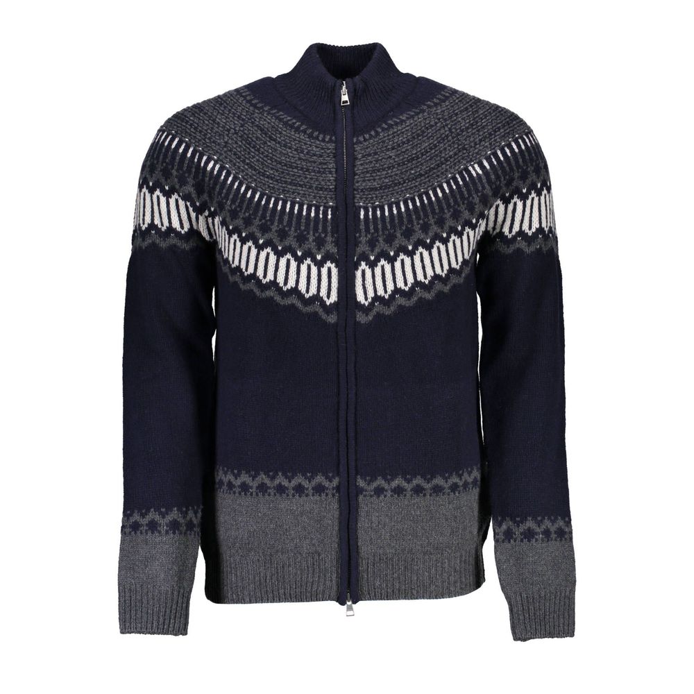 Cardigan elegant cu mânecă lungă și fermoar Gant, albastru