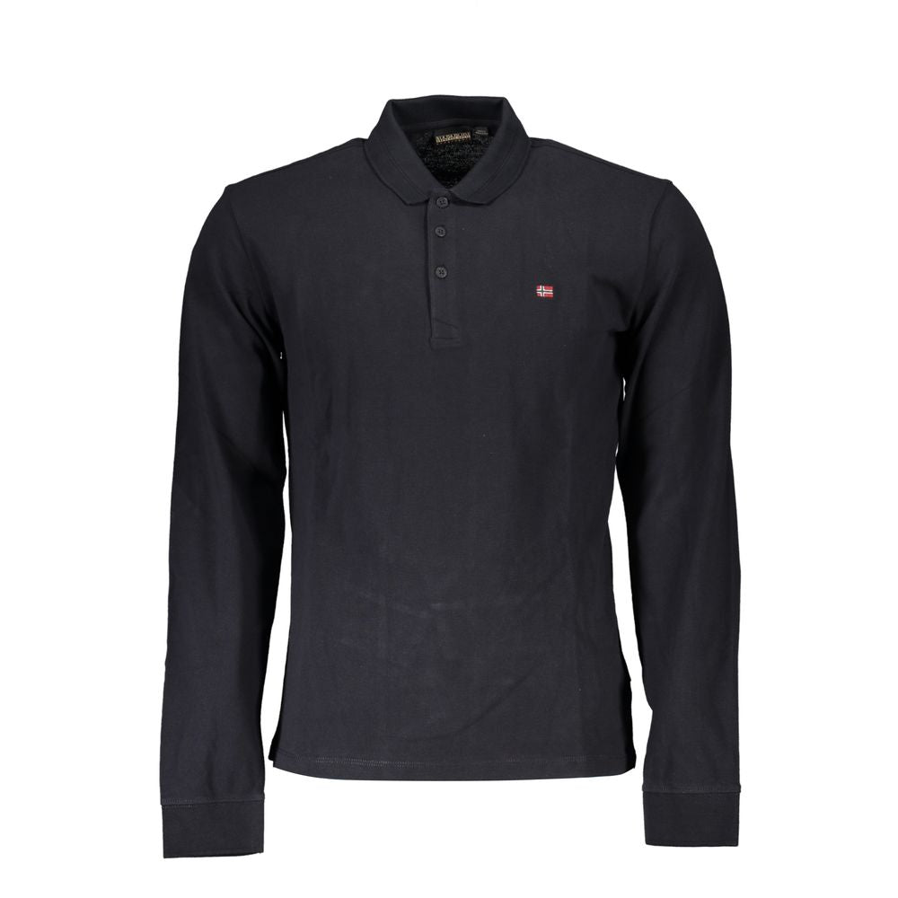 Napapijri Schwarzes Poloshirt aus Baumwolle für Herren