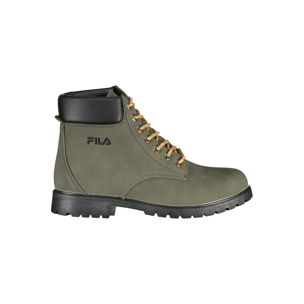 Fila Chic – Grüne Schnürstiefel mit Kontraststickerei