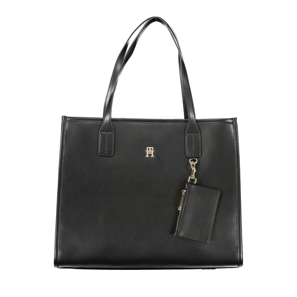 Tommy Hilfiger – Schwarze Handtasche aus Polyethylen