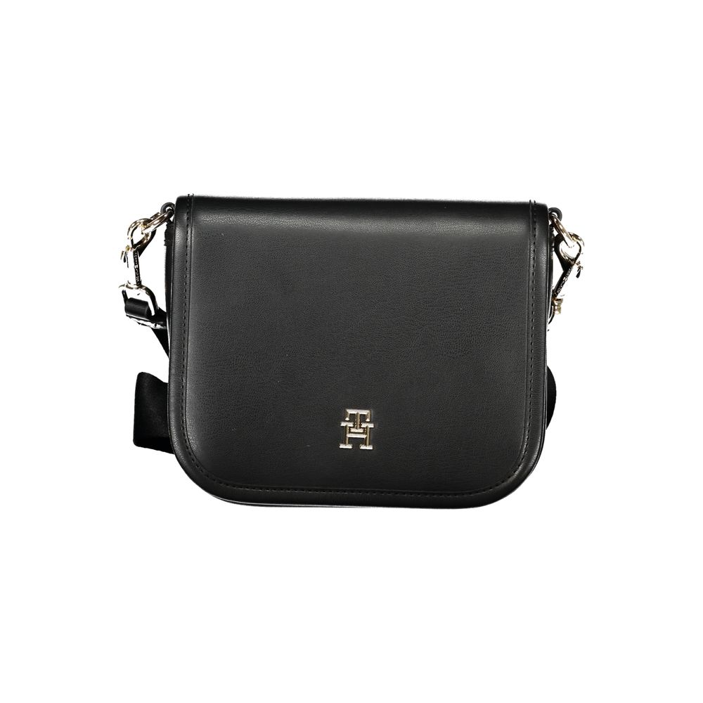 Tommy Hilfiger – Schwarze Handtasche aus Polyethylen