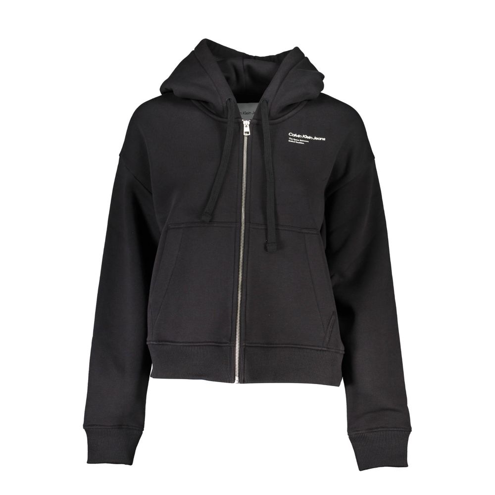 Calvin Klein – Elegantes Fleece-Sweatshirt mit Kapuze und Stickerei