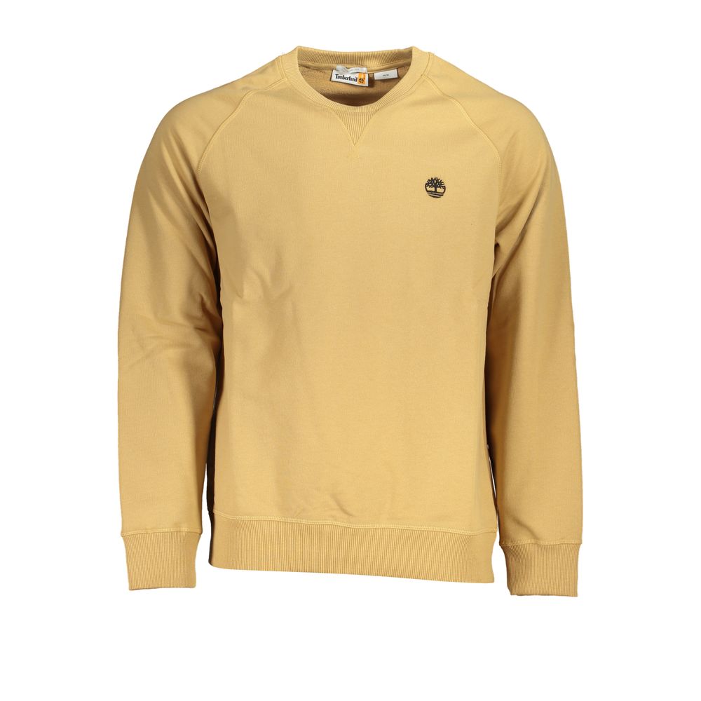 Timberland – Beiges Sweatshirt mit Rundhalsausschnitt und Stickerei