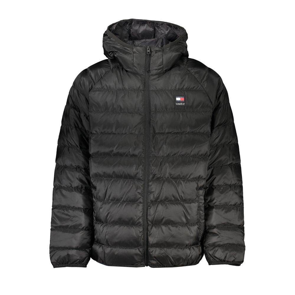 Tommy Hilfiger – Elegante schwarze Kapuzenjacke