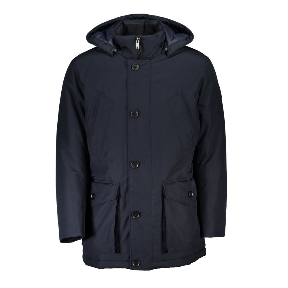 Hugo Boss Blaue Polyamid-Herrenjacke