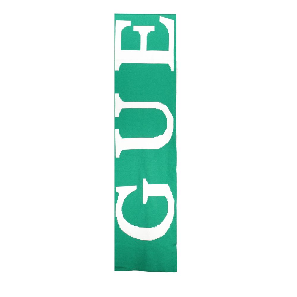 Eșarfă Guess Jeans din bumbac verde