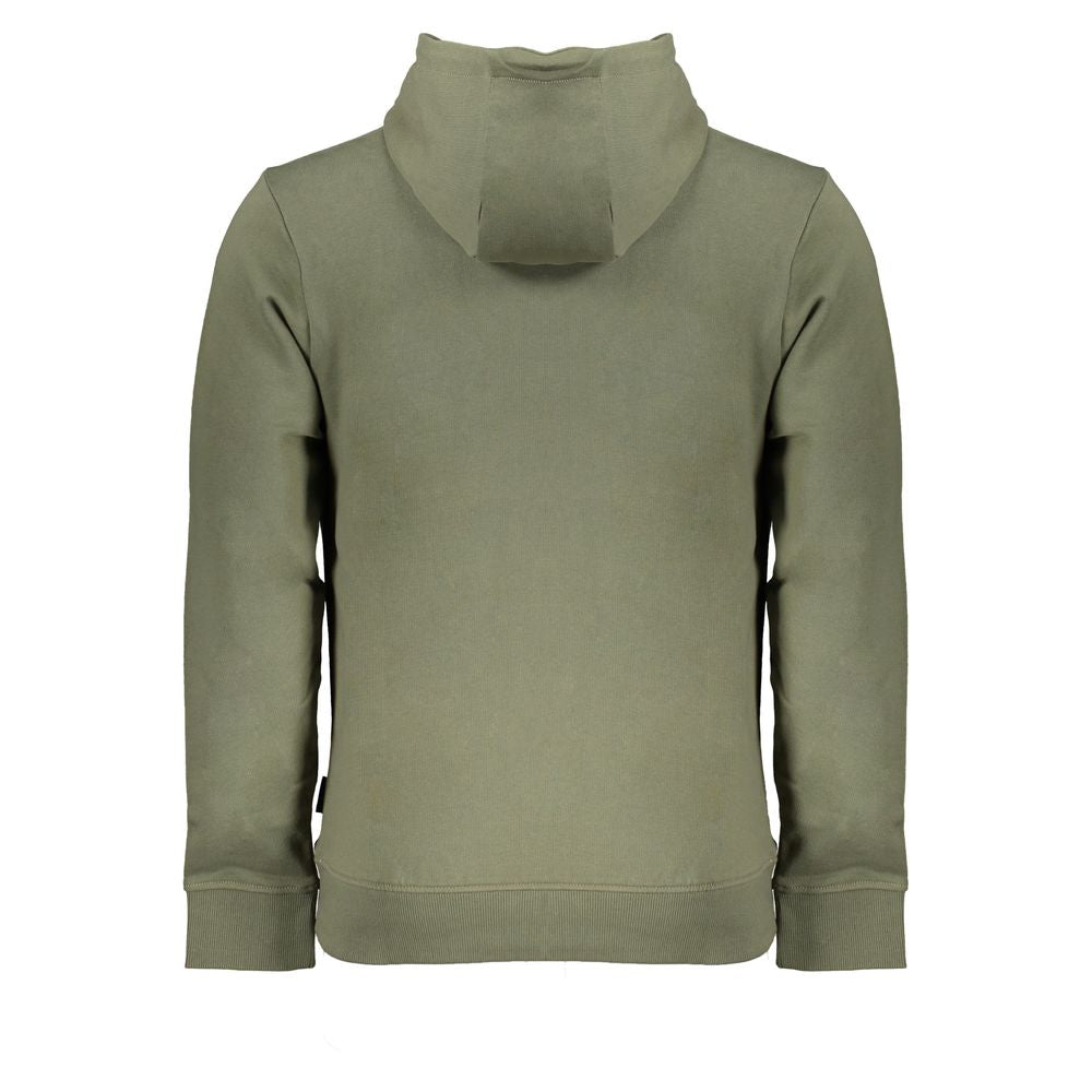 Napapijri – Smaragdgrünes Kapuzensweatshirt mit Stickerei