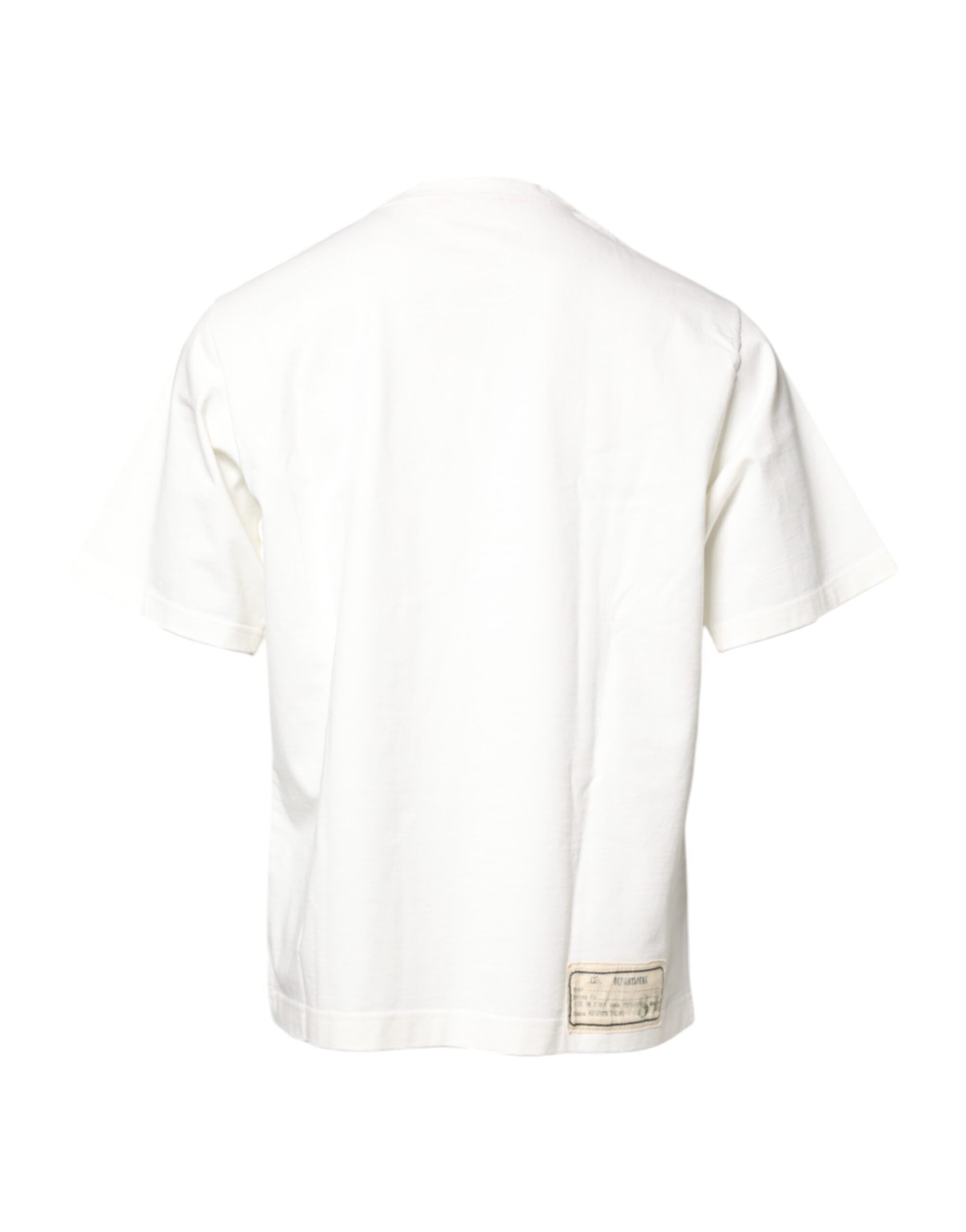 Dolce &amp; Gabbana Weißes T-Shirt mit Rundhalsausschnitt und LOVE &amp; PEACE-Print