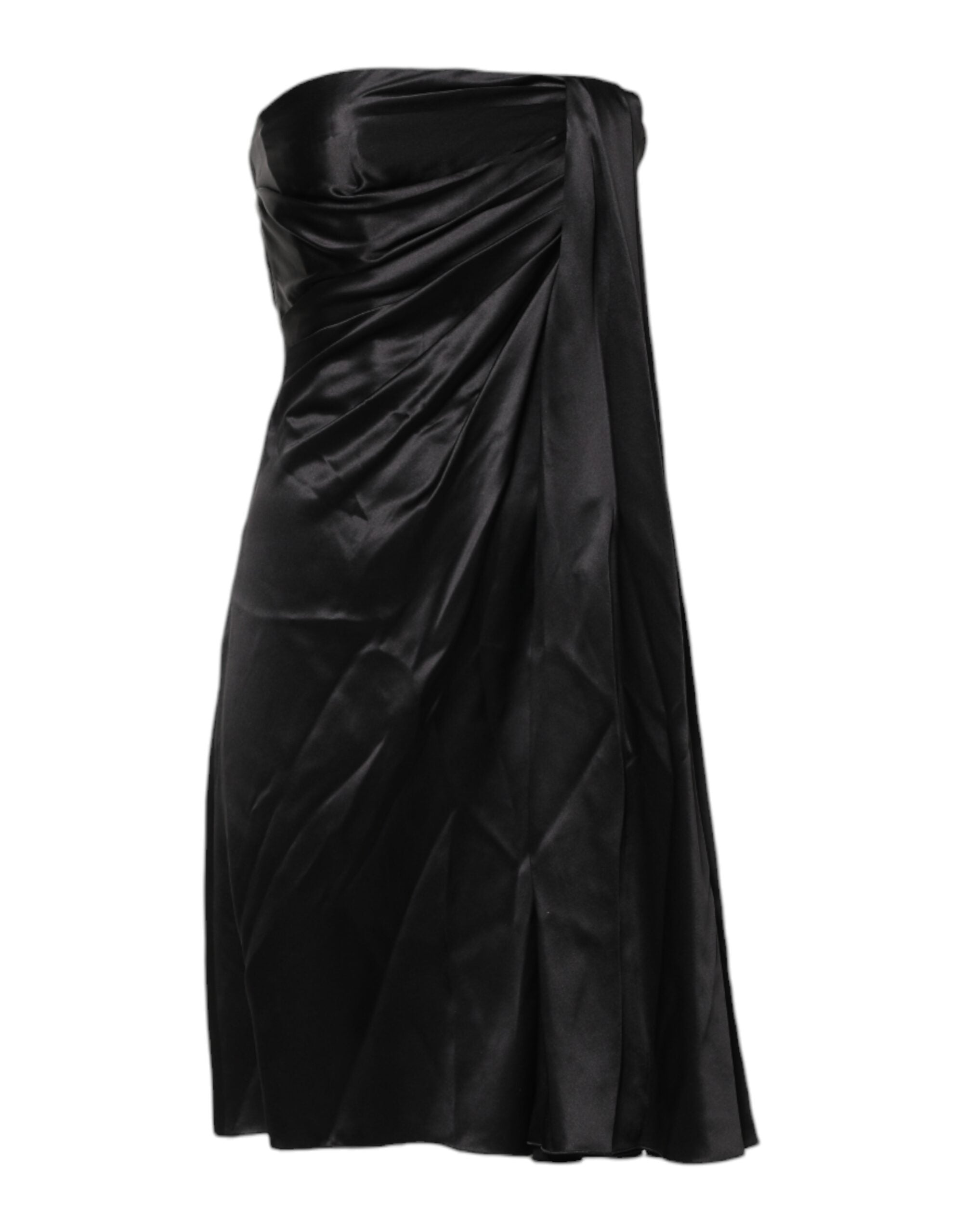Rochie mini Dolce &amp; Gabbana neagră, fără bretele, cu model A