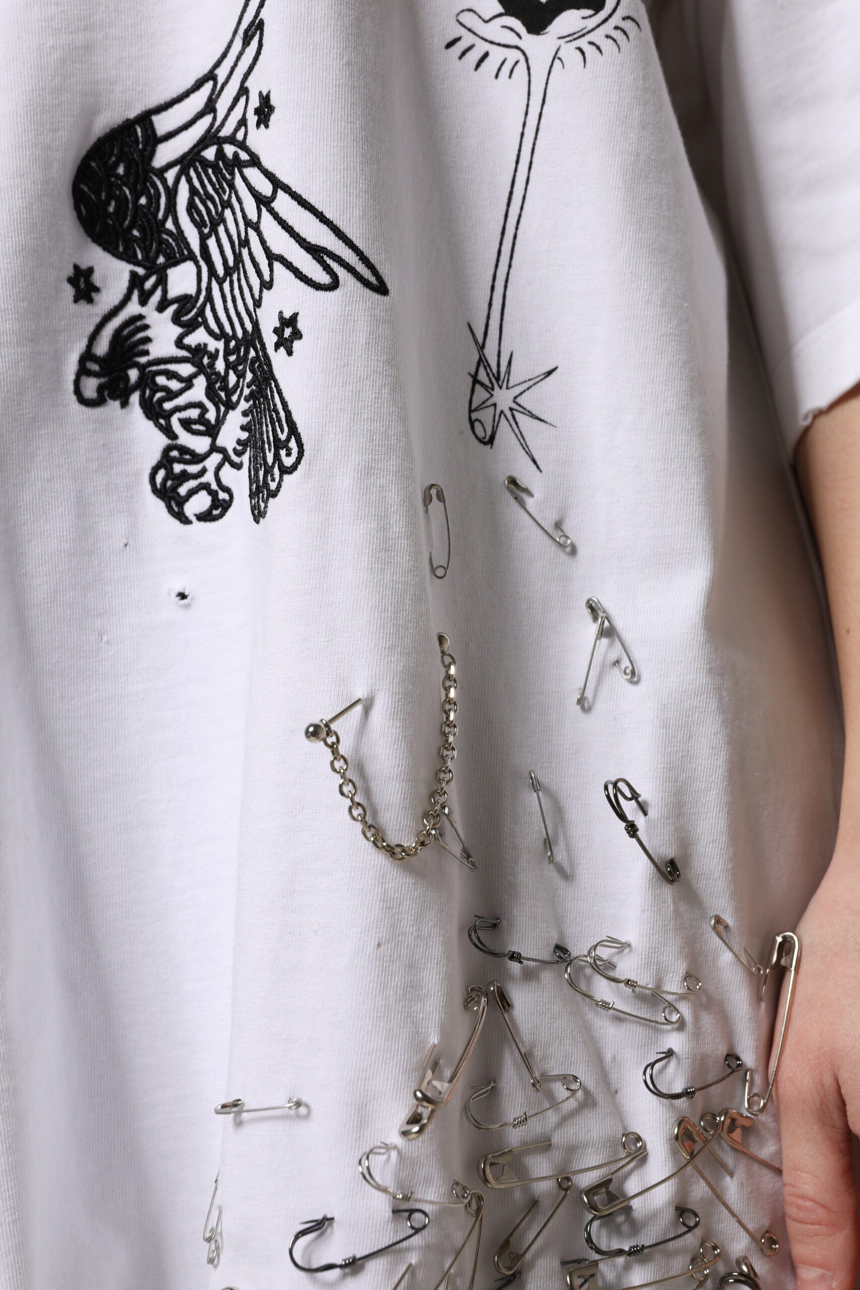 Tricou Dolce &amp; Gabbana alb din bumbac DG BLESSED cu imprimeu