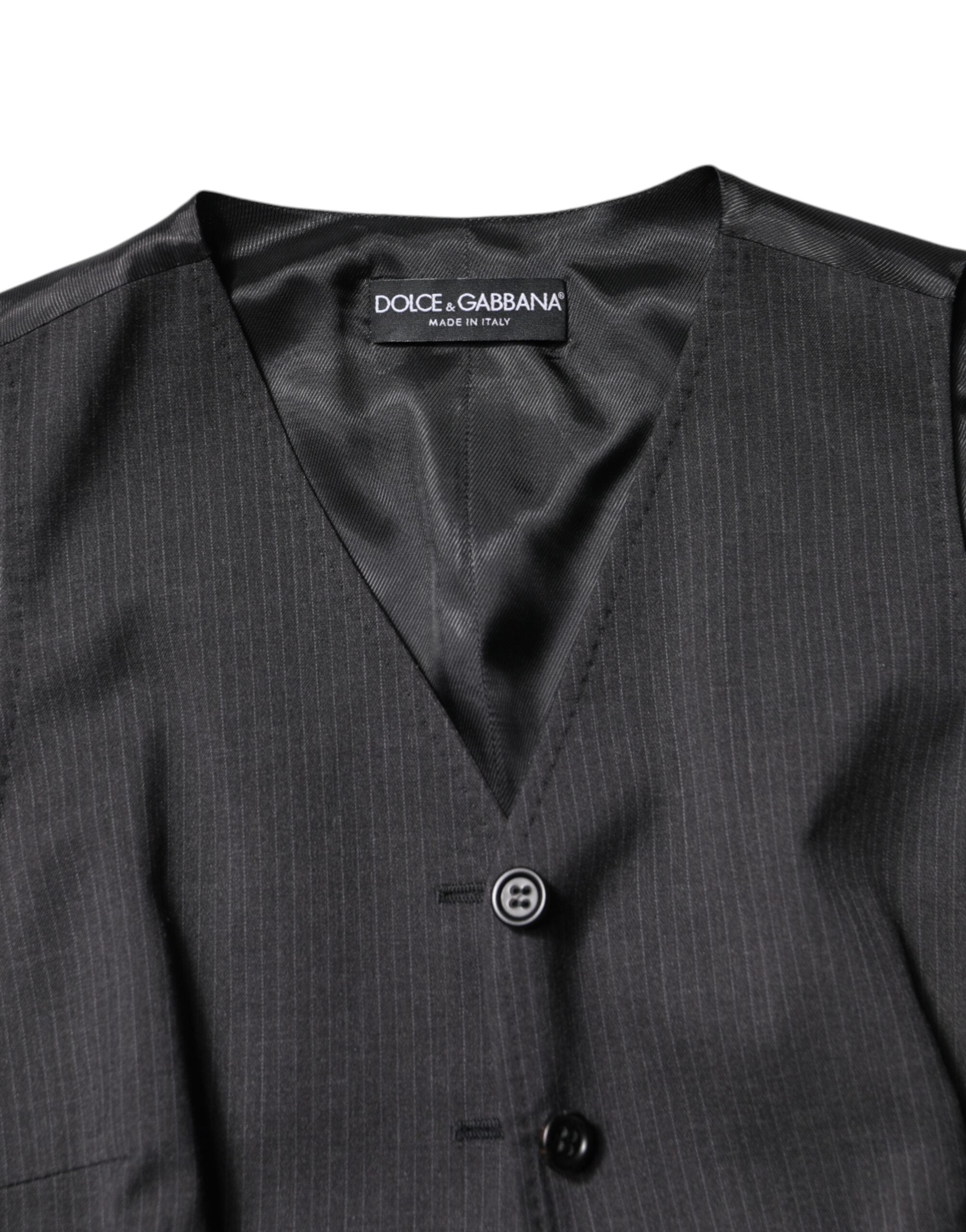 Bluză fără mâneci cu dungi negre Dolce &amp; Gabbana