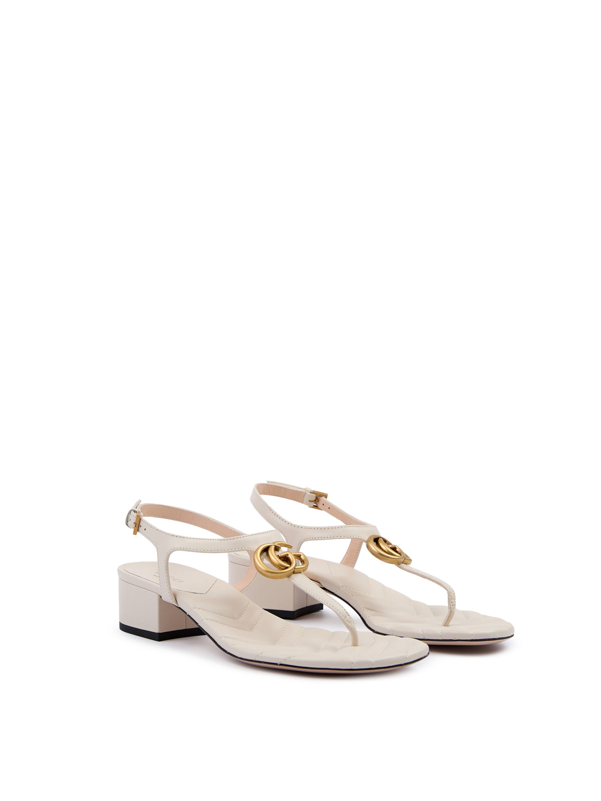 Gucci Mystic Weiße Sandalen aus Nappaleder „Charlotte“