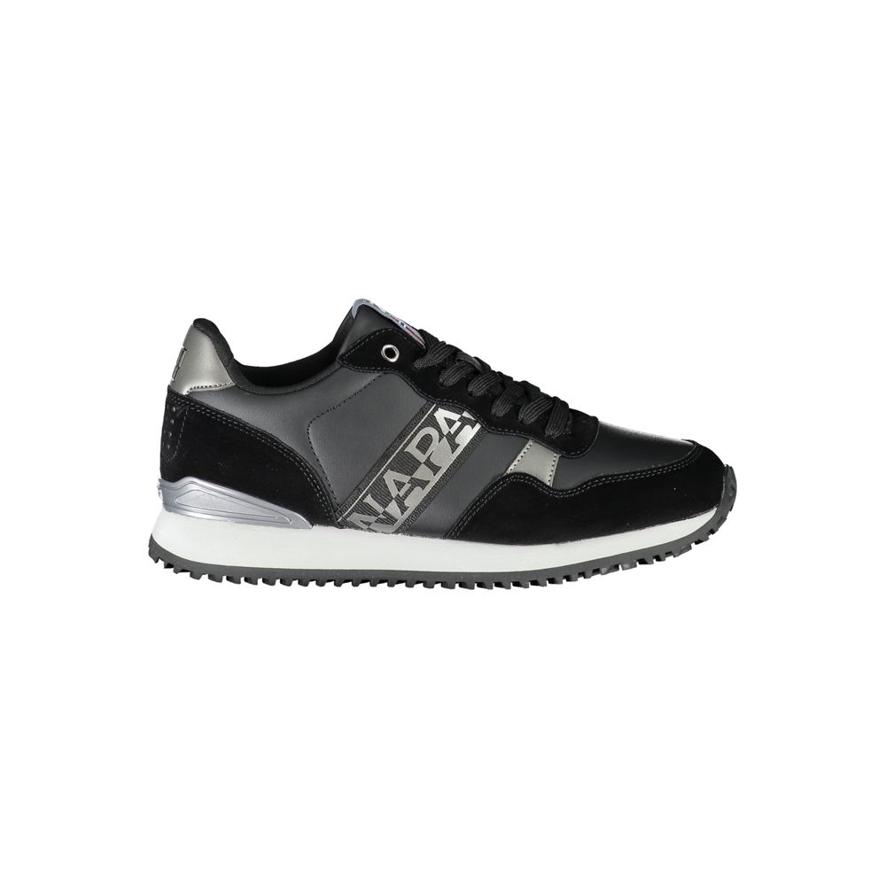 Napapijri – Schicke schwarze Schnür-Sneaker mit Kontrastdetail