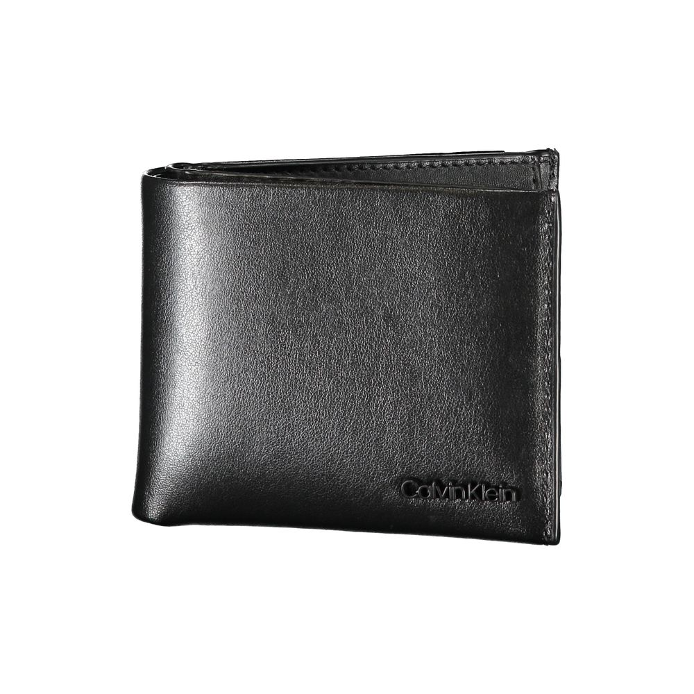 Portofel elegant Calvin Klein din piele neagră cu două compartimente