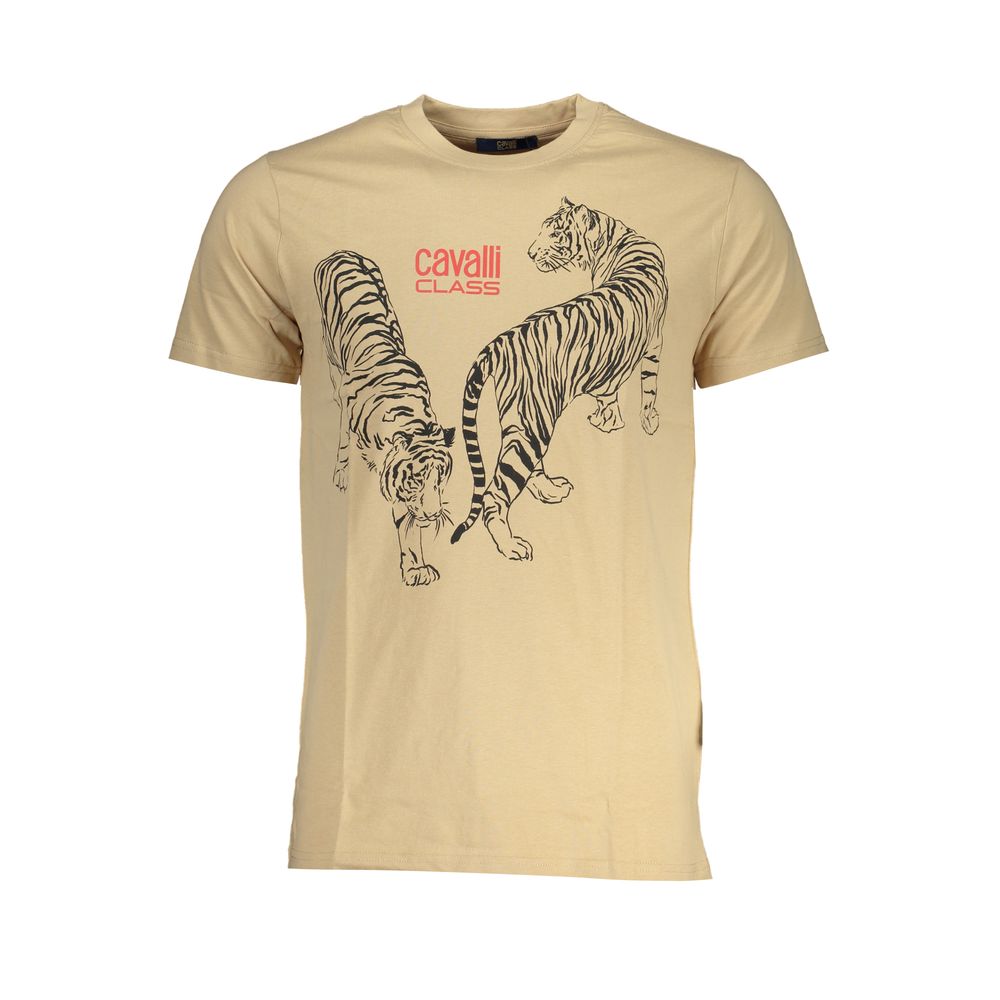 Tricou Cavalli Class bej din bumbac