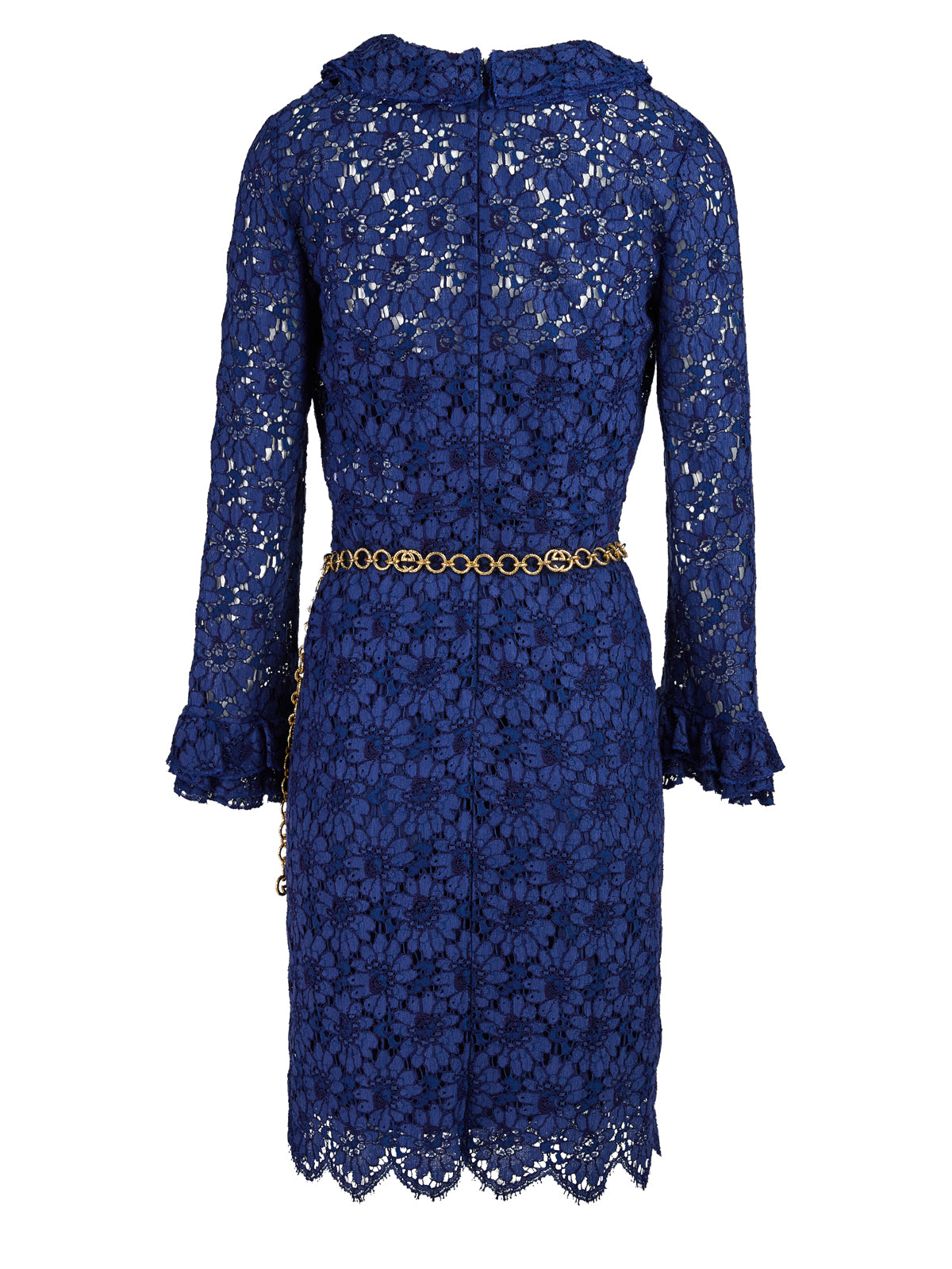 Mittellanges Kleid aus Viskose und Baumwolle von Gucci Blu