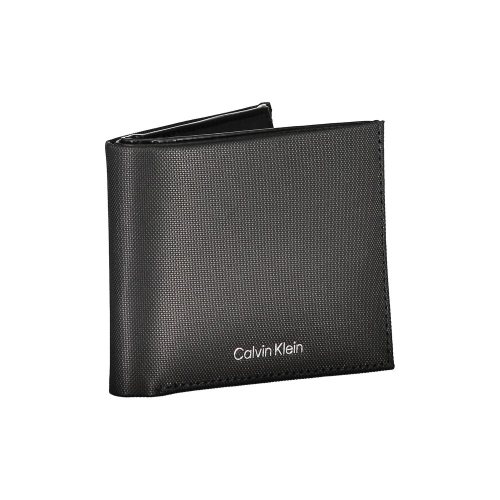 Portofel elegant din piele neagră Calvin Klein cu blocare RFID