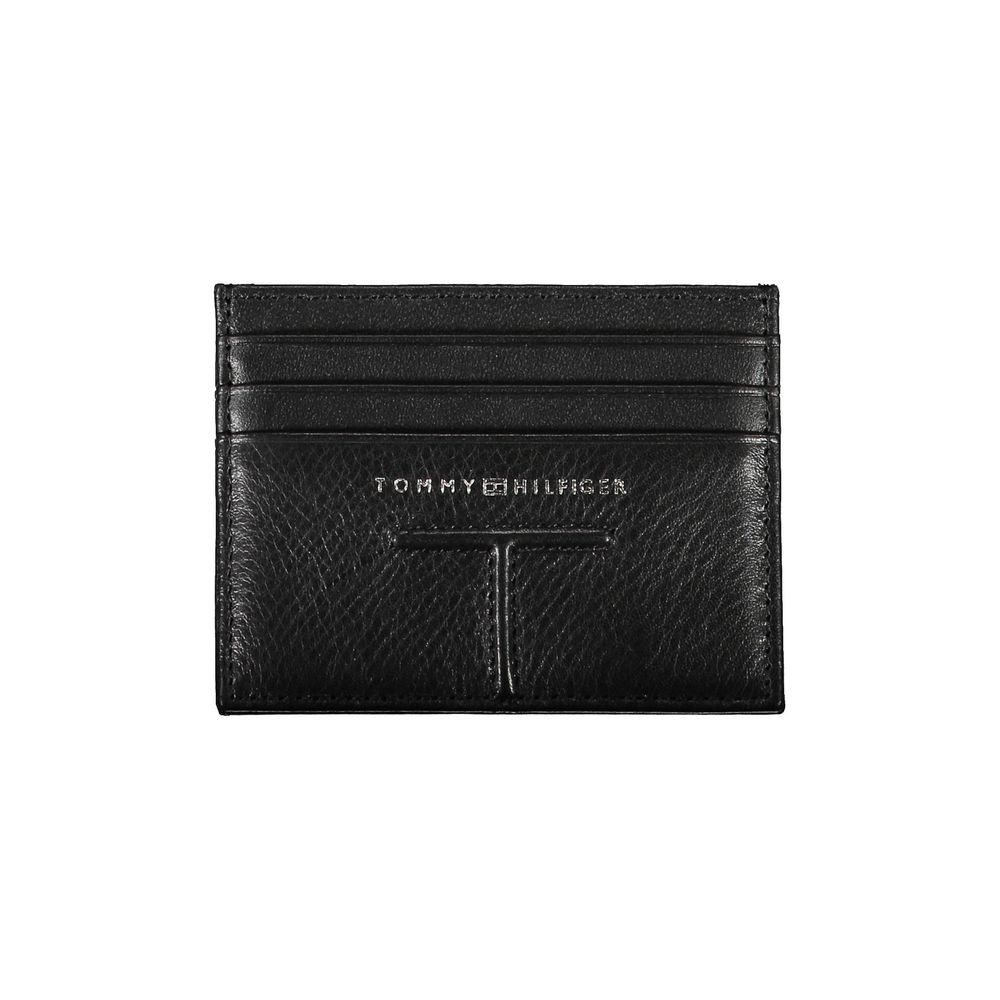 Tommy Hilfiger – Schwarze Lederbrieftasche für Herren