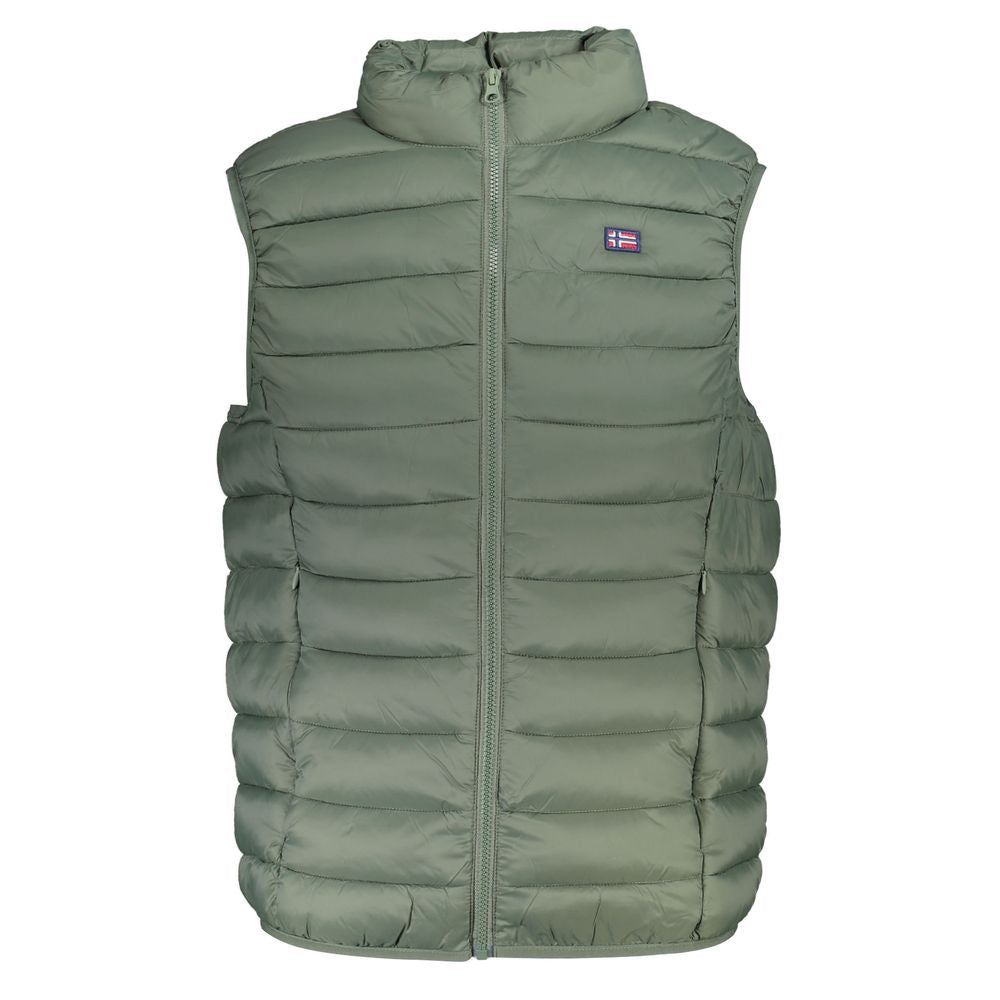Norwegen 1963 Elegante ärmellose grüne Herrenjacke